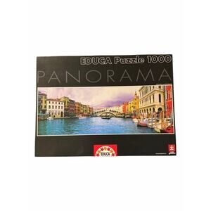 RARE Educa Panoramic Venice, Italy Water Gondola 1000 Piece Puzzle Made in Spain